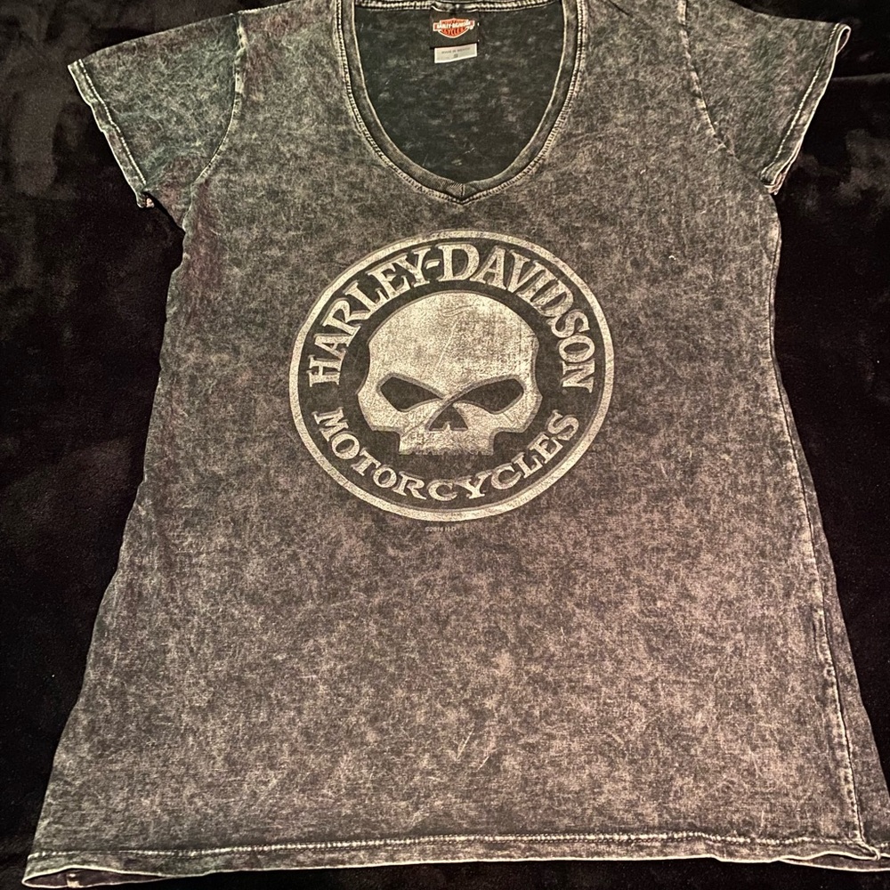 Harley-Davidson Gray Skull Women's Top